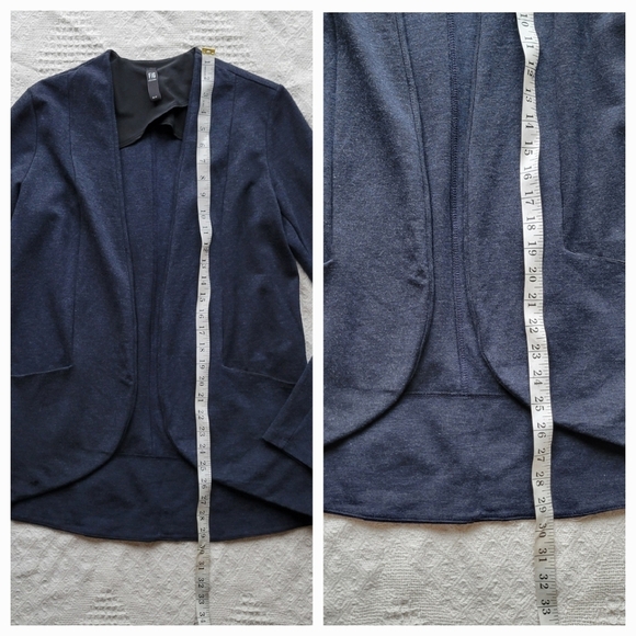 Shop Figs, Casual Everyday Long Sleeve Cozy Cardigan with Pockets- Navy Blue - Picture 8 of 9